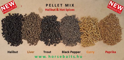 Horse Baits Pellet Mix Halibut & Hot Spices 