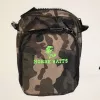 Embroidered camo shoulder bag with Horse Baits lettering